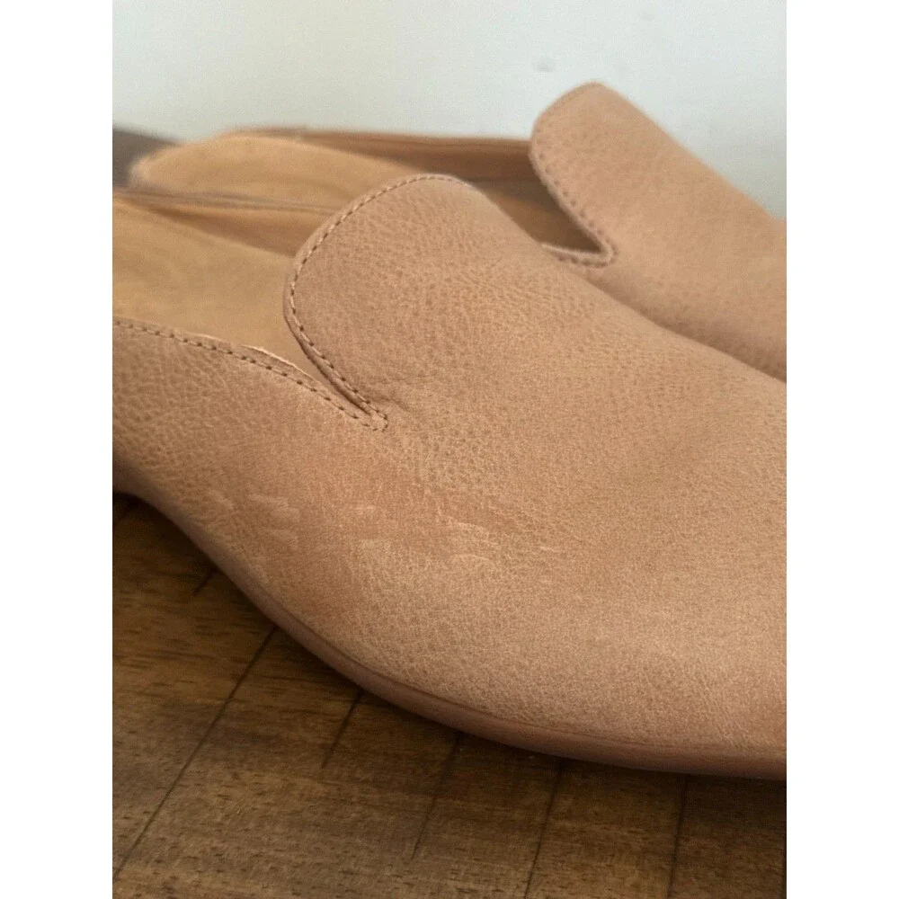 Dansko Women’s 39 Tan Leather Backless Loafer Mules Slip On Comfort Shoes